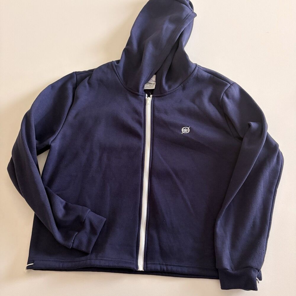 Born Outdoor Hoodie Sweatshirt XL Navy Blue Cinch Waist Elastic Toggle Cord
